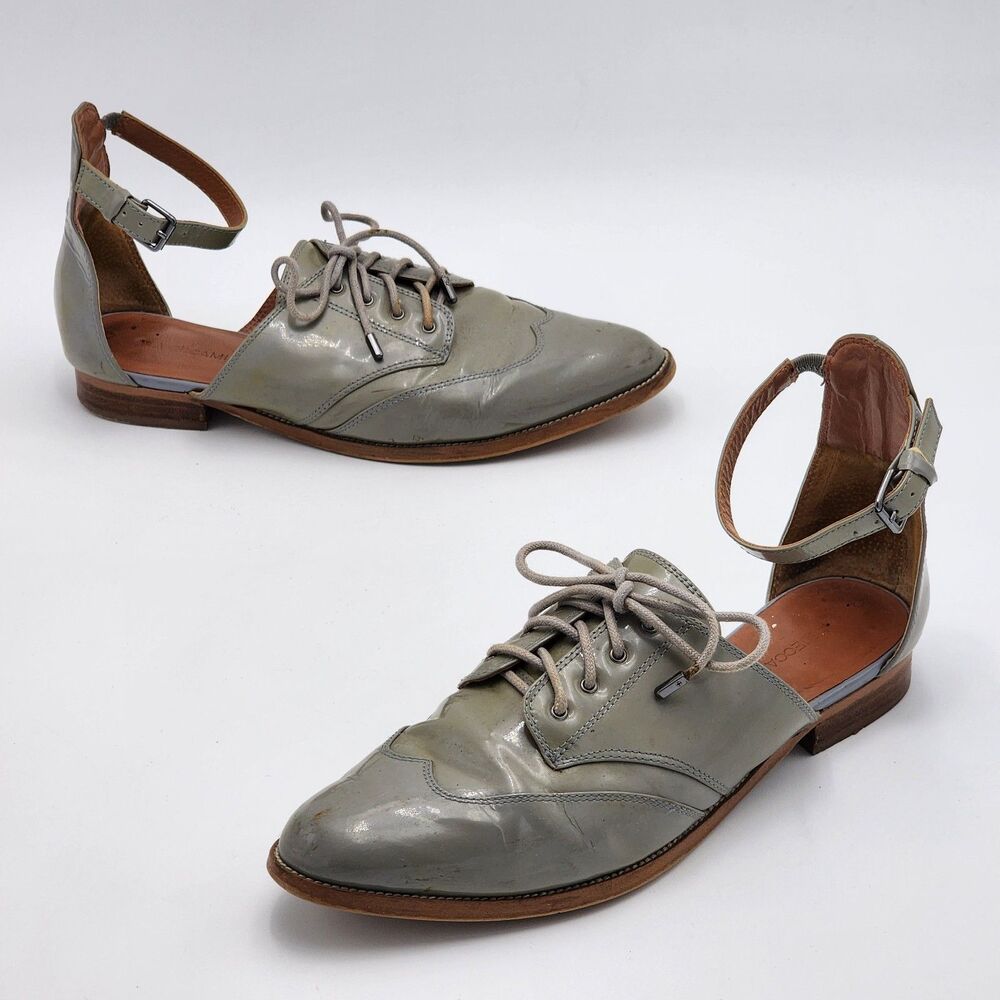 Rebecca Minkoff Maddie Patent Ankle Strap Oxfords Shoes Size 8.5 RARE